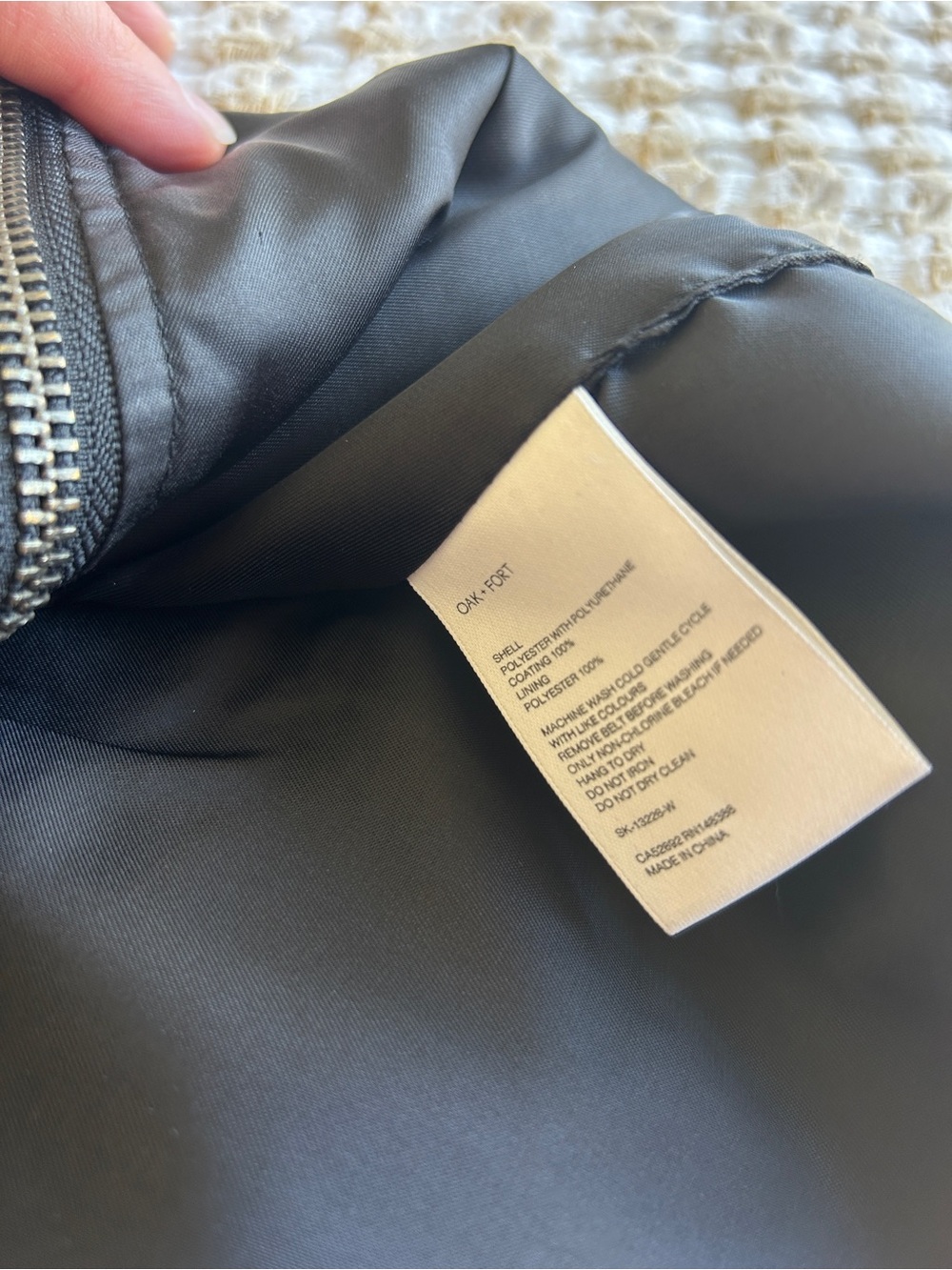 OAK + FORT Vegan Leather Mini Skirt in Black Like New - Picture 5 of 5